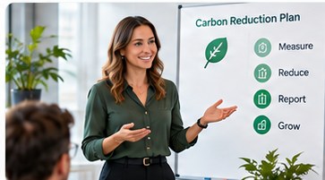 Photographic illustration for Carbon consultants